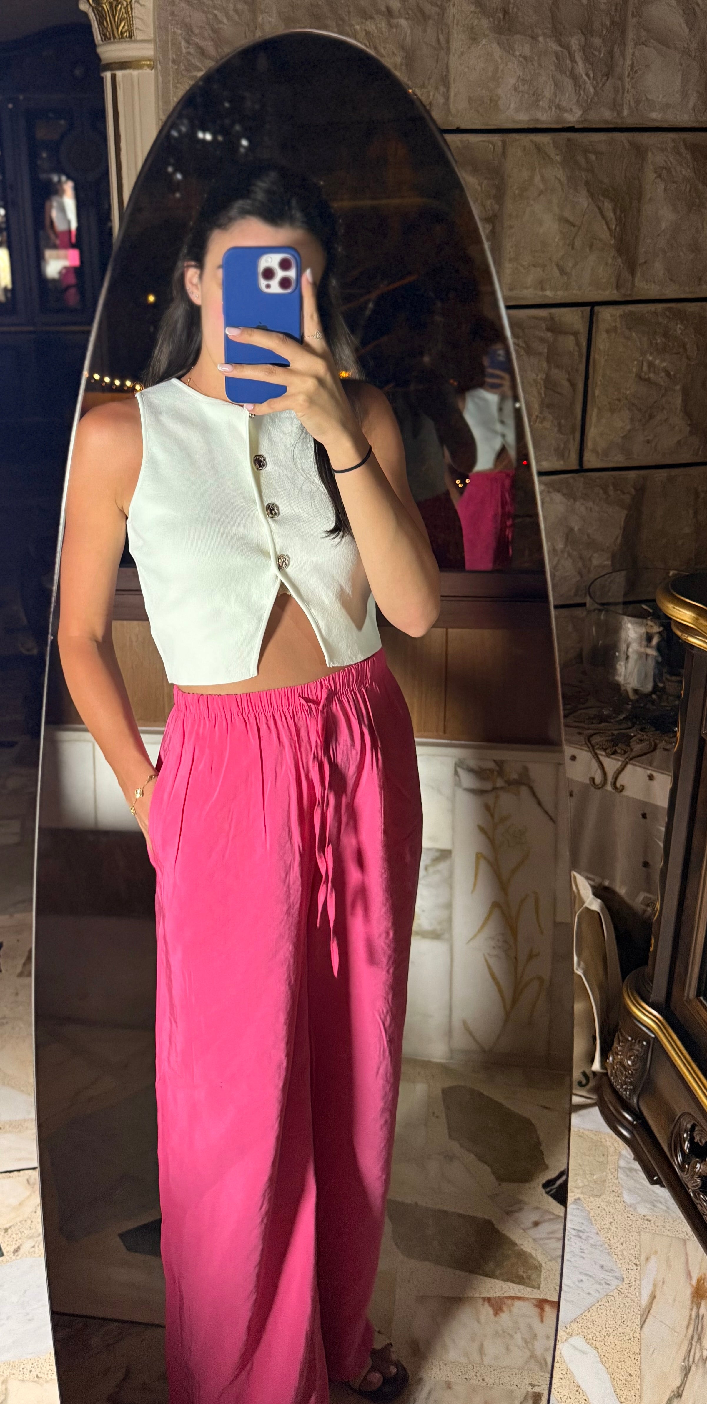 Pink Linen Pants