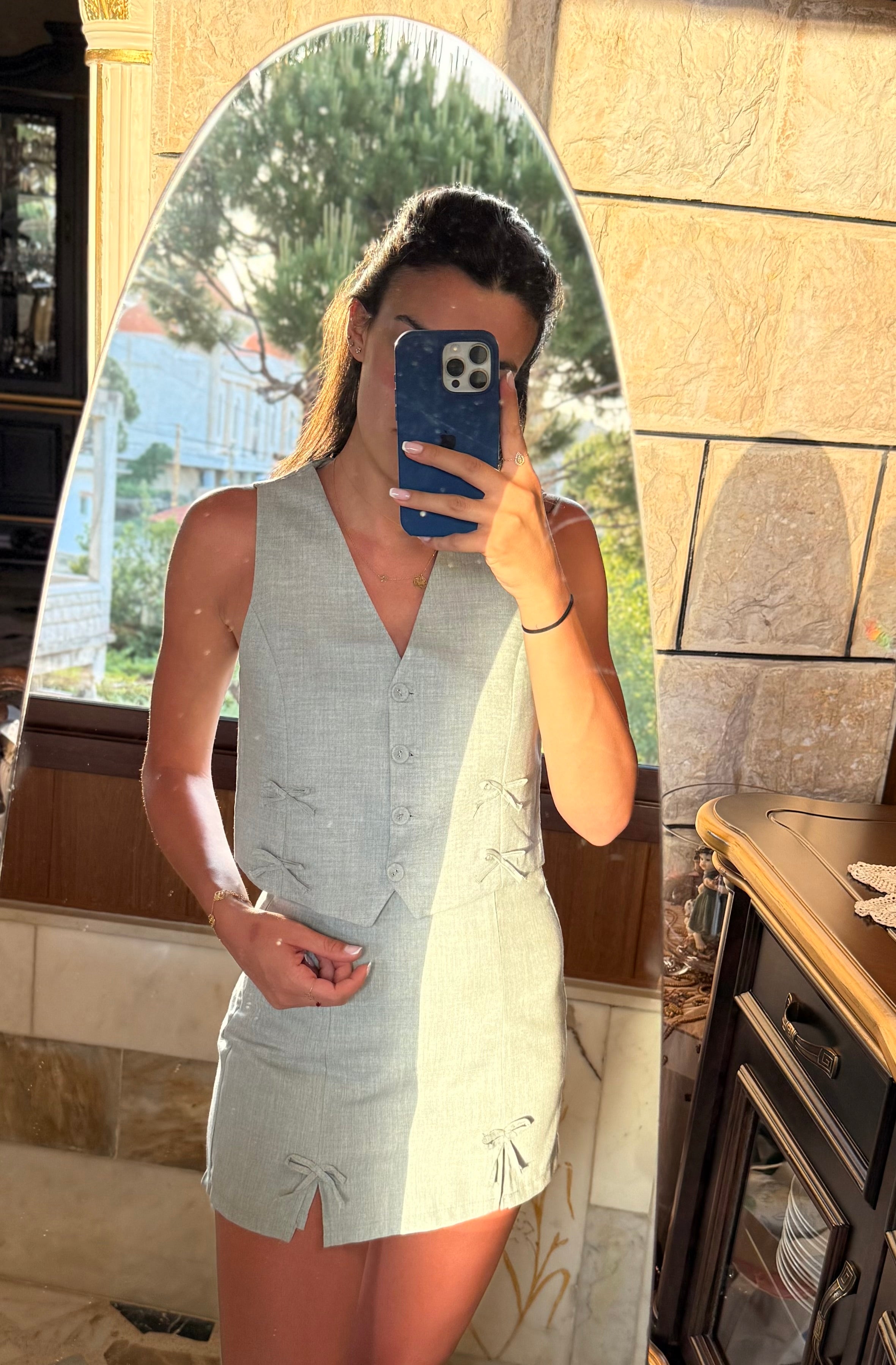 Gray Skort & Vest Set