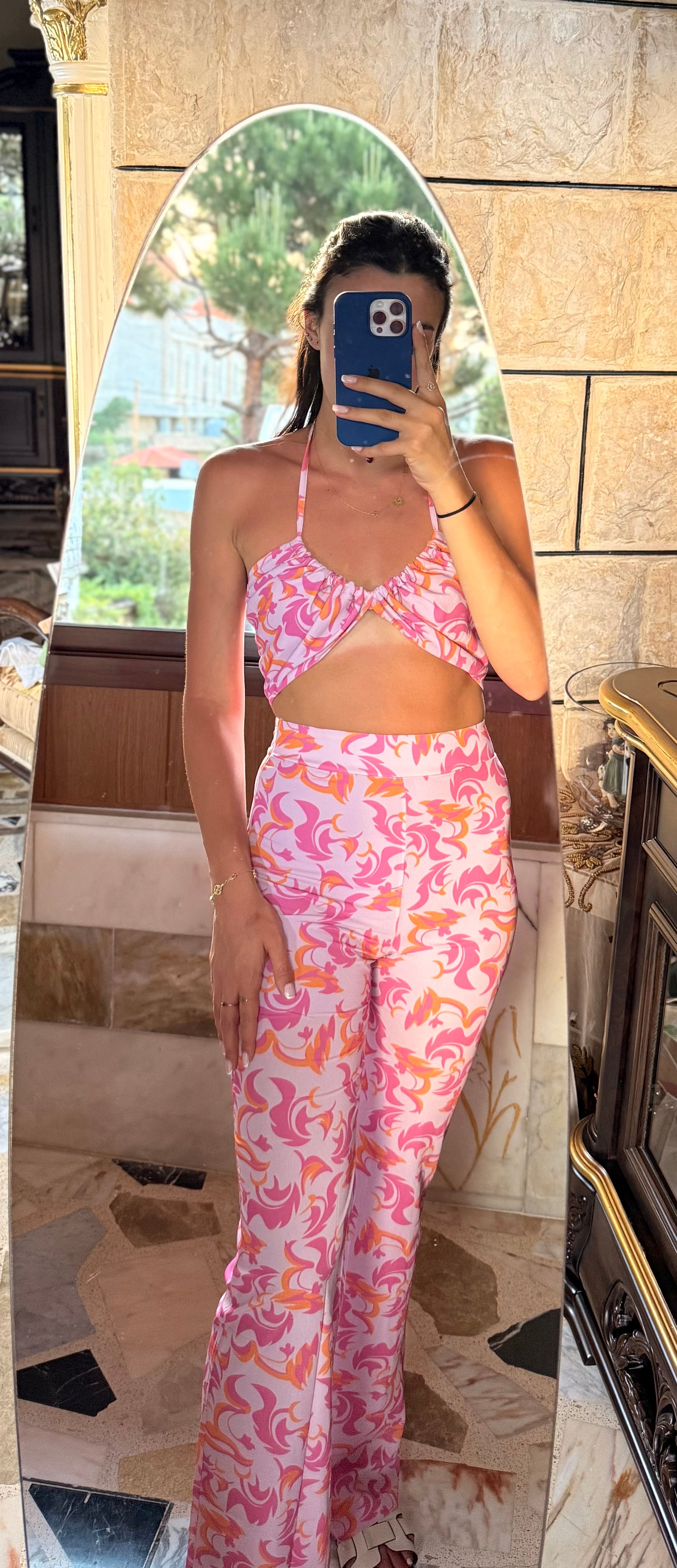 Pink Minimalist Top & Pants Co-ord set