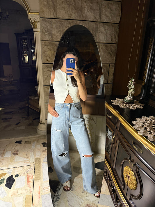 Baggy Fit Ripped Jeans