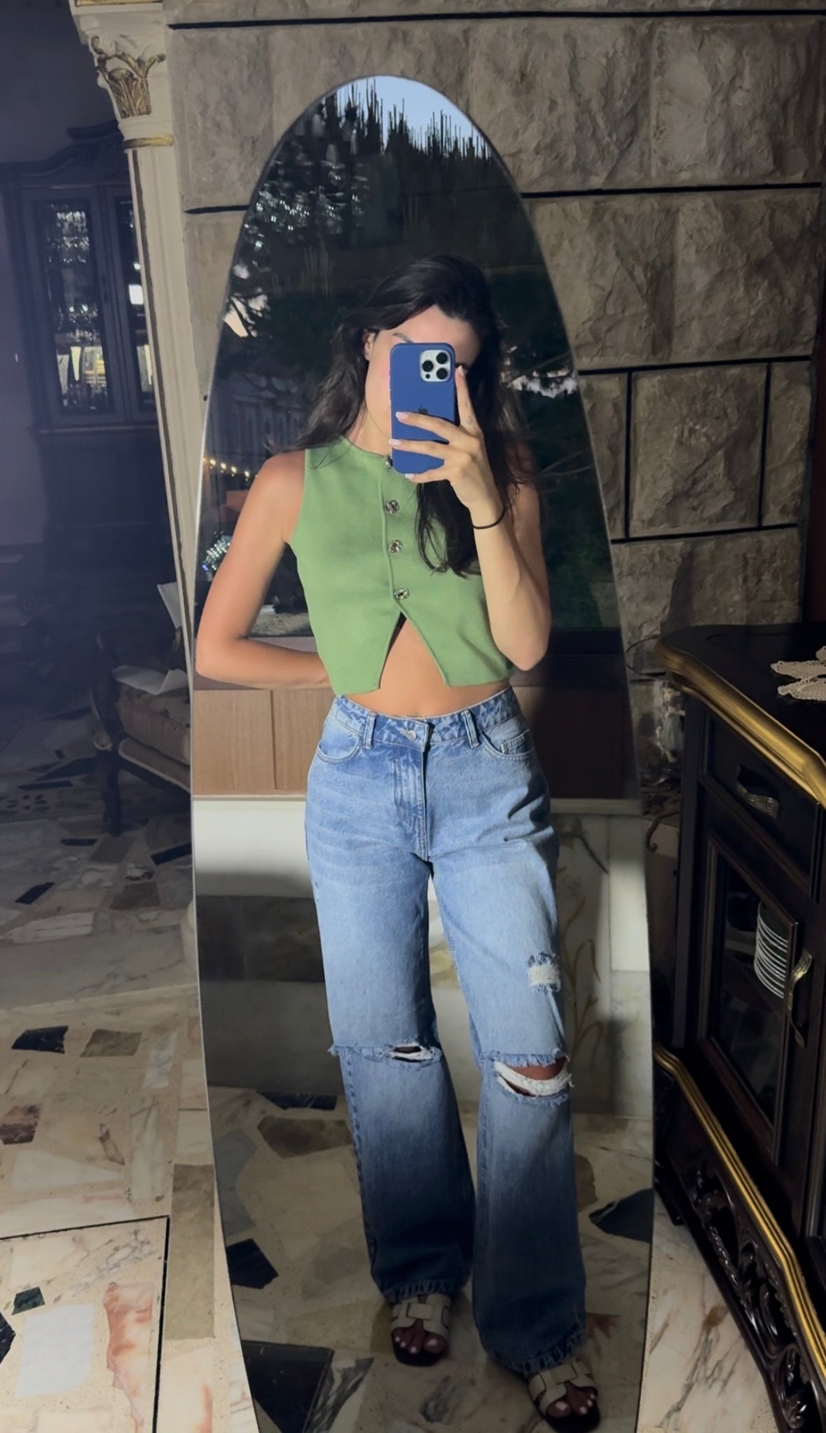 Mom Knee Ripped Jeans